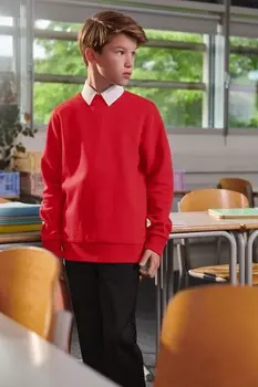 Школьный свитер с круглым вырезом Clarks, красный