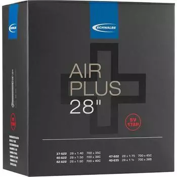 Шланг SV17 28 дюймов Air Plus SCHWALBE, черный / черный / хаки черный