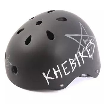 ШЛЕМ BMX PRO ЧЕРНЫЙ МАТОВЫЙ M ХЕБИКЕС KHEBIKES, черный
