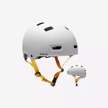 Шлем для катания на роликовых коньках, скейтборде и скутере MF500 - серый Oxelo