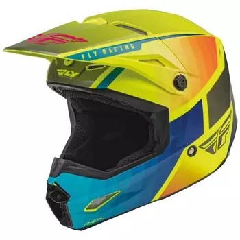 Шлем для мотокросса Fly ECE Kinetic Drift, желтый