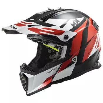 Шлем для мотокросса LS2 MX437 Fast Evo Strike, черный