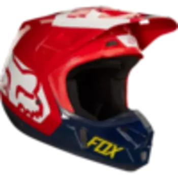 Шлем для мотокросса V2 Preme FOX, синий/красный/белый