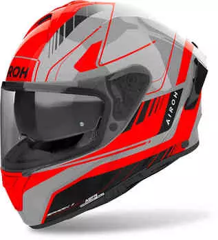Шлем Искры 2 Хроно Airoh, серый/красный