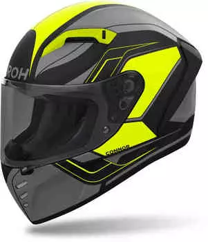 Шлем Коннора Данка Airoh, черный/неоново-желтый