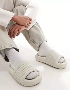 Шлепанцы Adilette 24 бежевого цвета adidas Originals