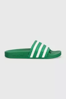 Шлепанцы Adilette adidas Originals, зеленый