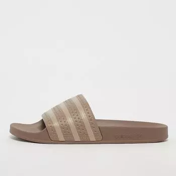 Шлепанцы adilette Badelatschen adidas Originals, цвет chalky brown/trace khaki/chalky brown