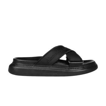 Шлепанцы Alexander McQueen Oversized Hybrid Slide 'Black Silver', черный
