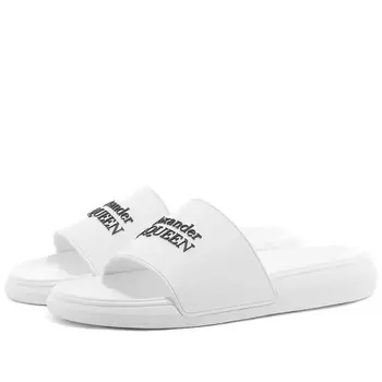 Шлепанцы Alexander McQueen Rubber Logo Pool Slide