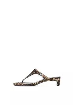 Шлепанцы ANIMAL PRINT WITH BUCKLE Massimo Dutti, коричневый