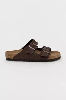 Шлепанцы Arizona из нубука Birkenstock, коричневый
