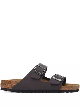 Шлепанцы Arizona с двойной пряжкой Birkenstock, серый