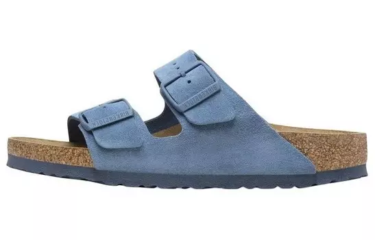 Шлепанцы Arizona Soft Footbed унисекс синего цвета Birkenstock