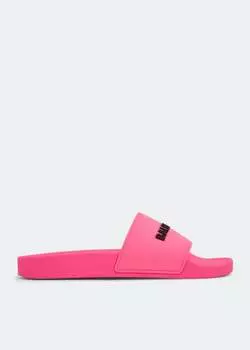 Шлепанцы BALENCIAGA Pool rubber slides, розовый