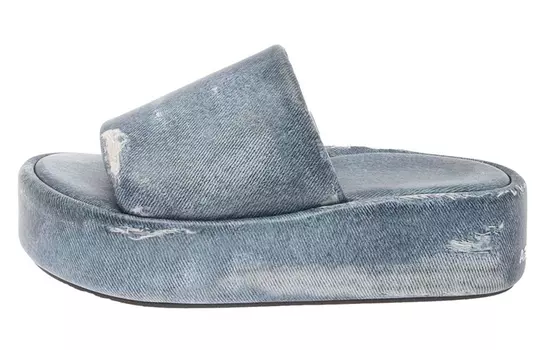 Шлепанцы женские Balenciaga с подъемом, синий