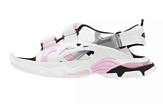 Шлепанцы Balenciaga Track 2.0 женские, белый / розовый