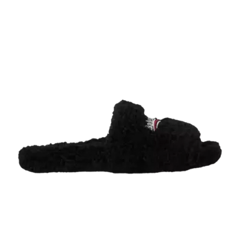 Шлепанцы Balenciaga Wmns Furry Slides 'Black', черный