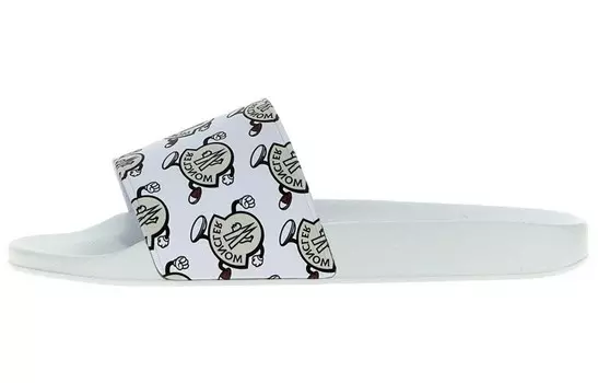 Шлепанцы Basile Slide Logo Print White Moncler