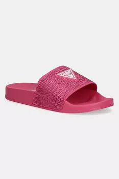 Шлепанцы Beach Slippers Strass Guess, розовый