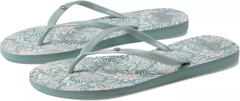 Шлепанцы Bermuda Print Roxy, цвет Light Sage