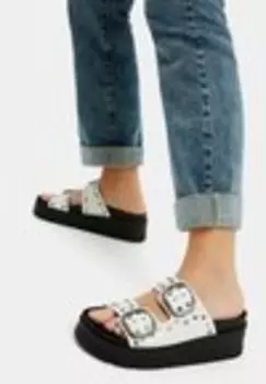 Шлепанцы Bershka, белый