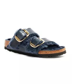 Шлепанцы Birkenstock Arizona BB Shearling LEOI Midnight LAF, темно-синий