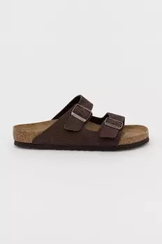 Шлепанцы Birkenstock Arizona из нубука, коричневый