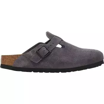 Шлепанцы Birkenstock Boston замшевая кожа, цвет Velvet Grey