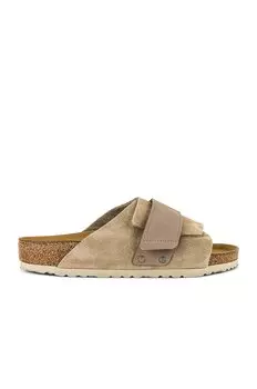 Шлепанцы Birkenstock Kyoto Suede, цвет Gray Taupe
