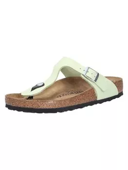 Шлепанцы Birkenstock Tieffubett Pantolette GIZEH, зеленый
