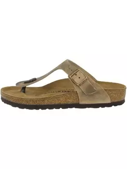 Шлепанцы Birkenstock Zehensandale Gizeh Nubukleder normal, коричневый