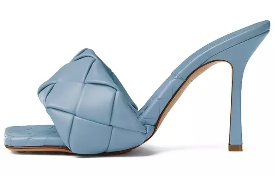 Шлепанцы Bottega Veneta Lido женские, светло-голубой
