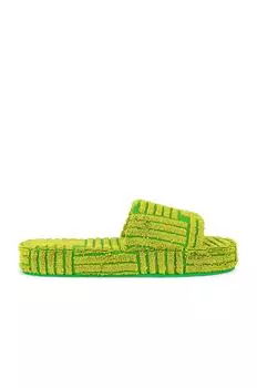 Шлепанцы Bottega Veneta Resort, цвет Parakeet & Kiwi