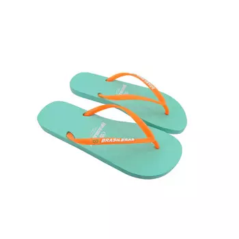 Шлепанцы Brasileras, цвет aquamarin/orange