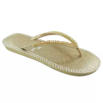 Шлепанцы Brasileras, цвет gold/gold