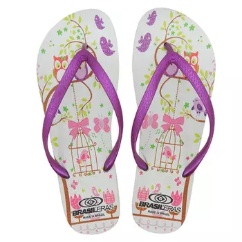 Шлепанцы Brasileras, цвет purpur/gelb