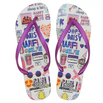 Шлепанцы Brasileras, цвет purpur/schwarz