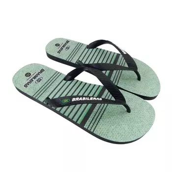 Шлепанцы Brasileras Printed 21 Stripe, черный