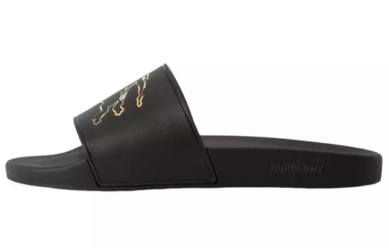 Шлепанцы Burberry EKD Motif Slide, черный