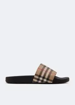 Шлепанцы BURBERRY Furley slides, бежевый