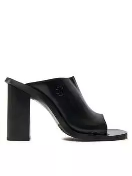 Шлепанцы Calvin Klein Jeans Heel Sandal Lth Mg Mtl, черный
