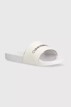 Шлепанцы Calvin Klein Jeans SLIDE INSTITUITIONAL MTR, белый