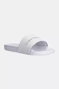 Шлепанцы Calvin Klein Jeans SLIDE INSTITUITIONAL MTR, белый