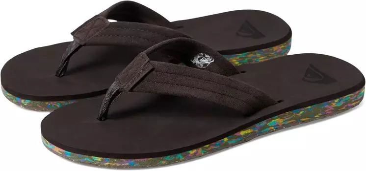 Шлепанцы Carver Suede Recycled Quiksilver, цвет Brown 2