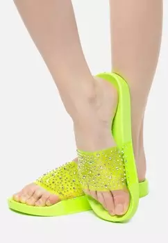 Шлепанцы Cesare Gaspari, неоновый зеленый