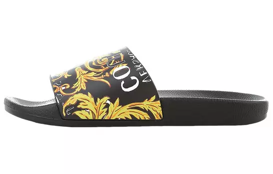 Шлепанцы Chain Couture с формованной стелькой Versace Jeans Couture