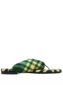 Шлепанцы Check Pool BURBERRY, зеленый