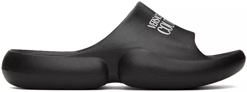 шлепанцы черного таго Versace Jeans Couture