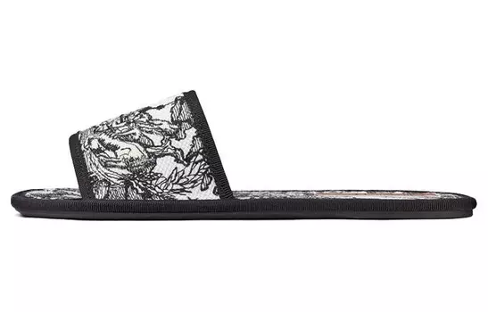 Шлепанцы Chez Moi женские, черные/белые Dior